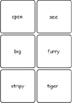 Vocab cards with text