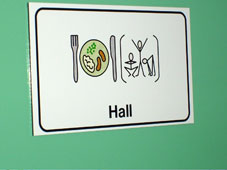 Hall sign