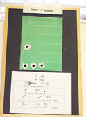 Year 4 target board with footballs